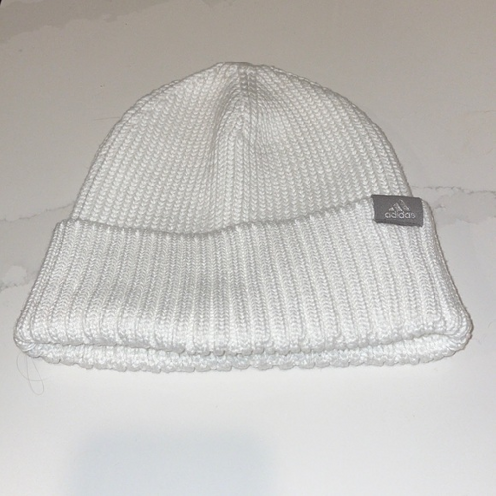 Adidas Knit‎ Beanie Hat White NWOT